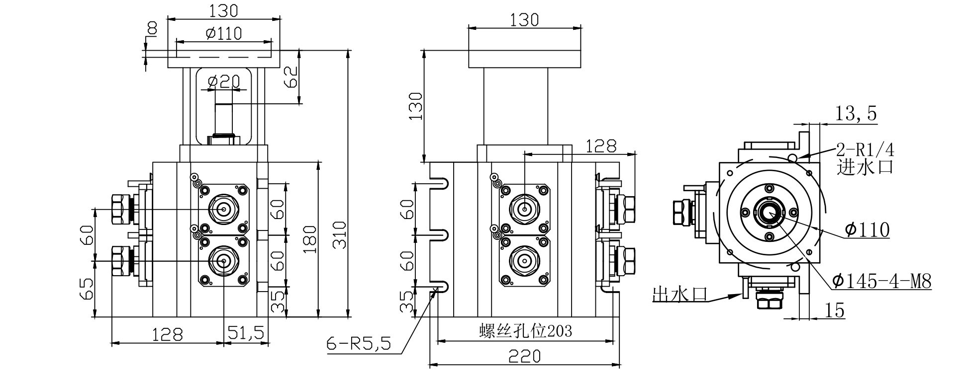 一体动力头2+2   型号：LS-RS4-Y-ER20ER25.jpg