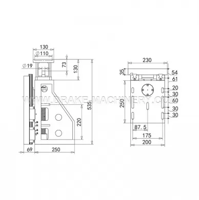 220 stroke Y-axis center height 80mm