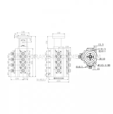 Integrated power head 4+4 Model LS-RS8-ER20ER25