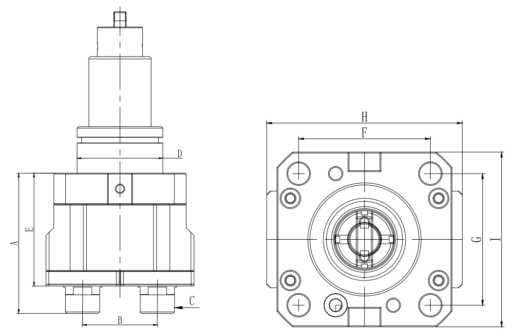 BMT series double head driven tool holder