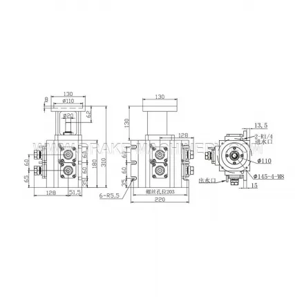 Integrated power head 2+2 Model LS-RS4-Y-ER20ER25