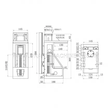 Single row Y axis 210 strokes